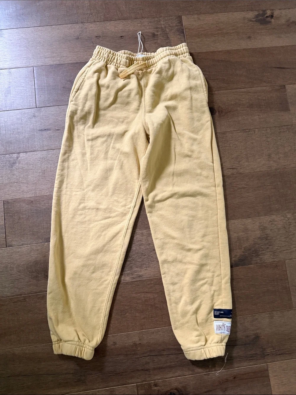 🎉Zara Light Yellow Kids Sweatpants with Drawstring